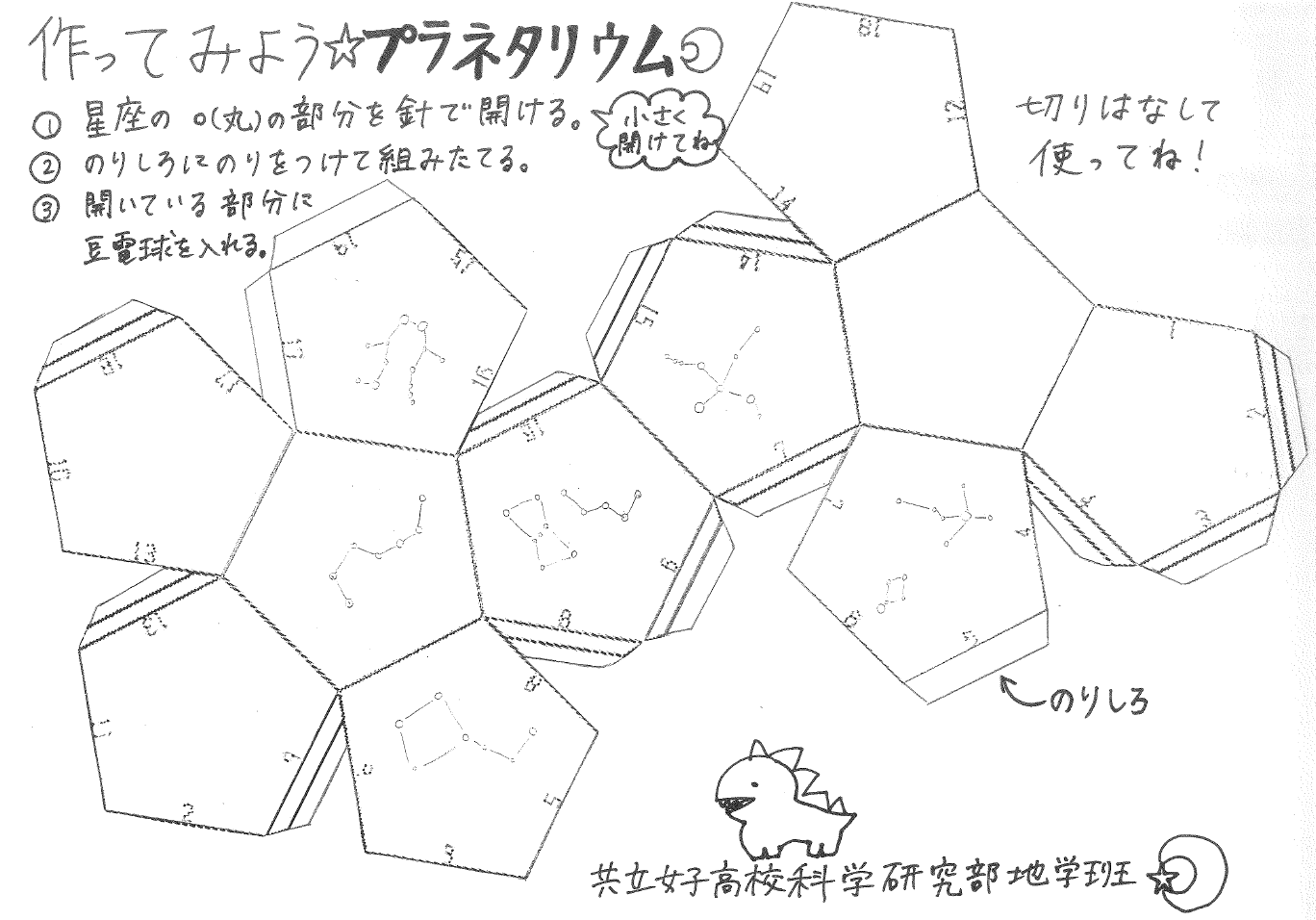 印刷して作れる 手作りプラネタリウム 科学のネタ帳